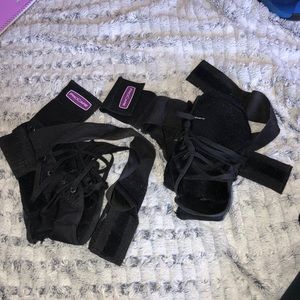 Black lace up ankle brace